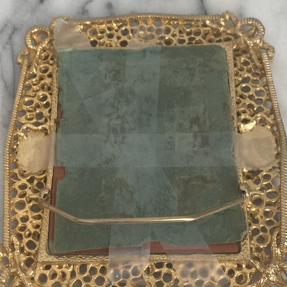 Beautiful brass filigree mirror for tabletop - Picture 6 of 9